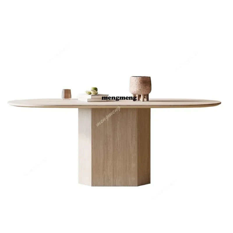 F182 French Retro Slate Dining Tables Modern Minimalist Restaurant Dining Table Designer Countertop High-End Home Furniture