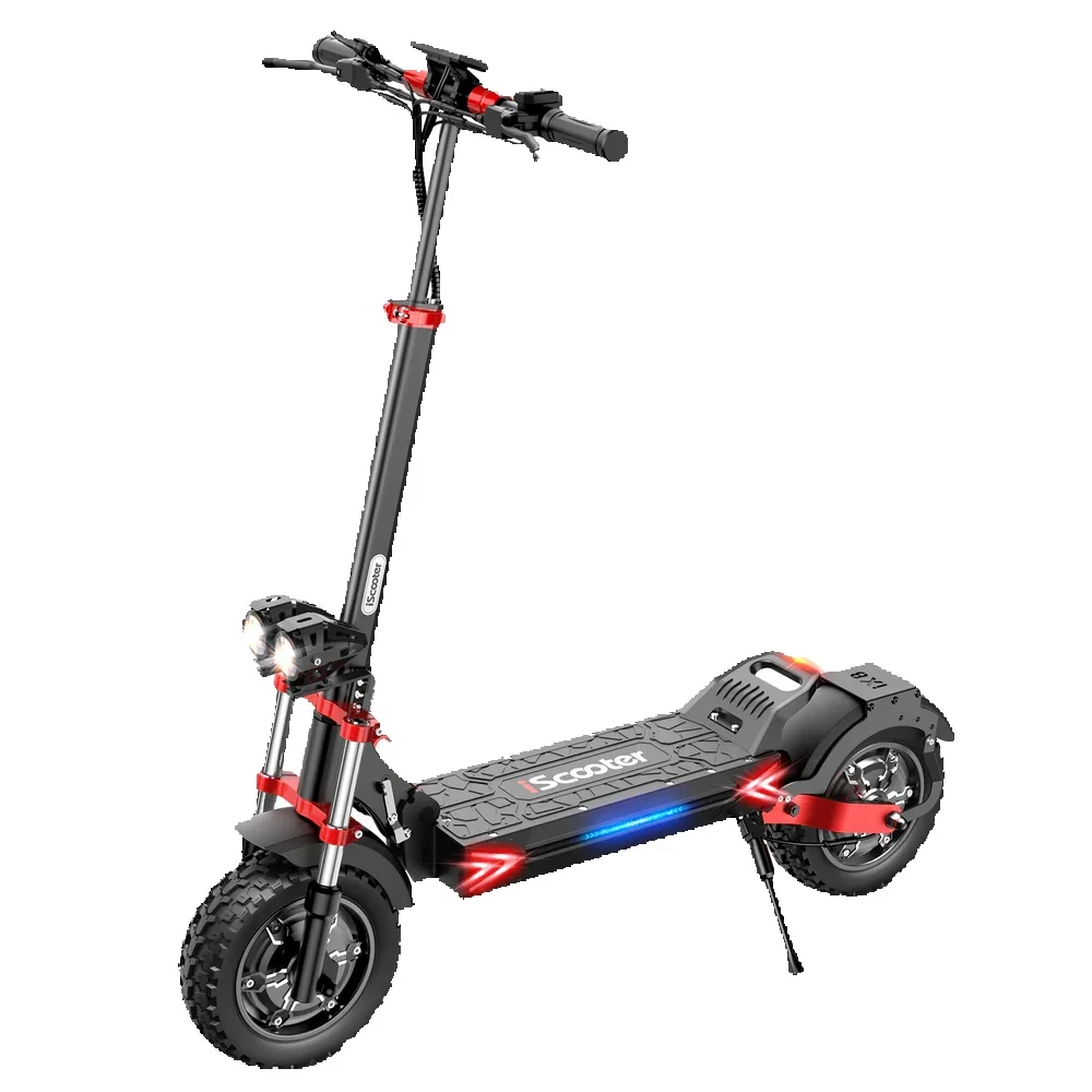 IScooter IX8 2400W Dual-Motor Faltbarer Elektroroller, 12-Zoll-Reifen, 20Ah Akku, 60km/h Höchstgeschwindigkeit, 70km Reichweite, Offroad-E-Scooter für Erwachsene