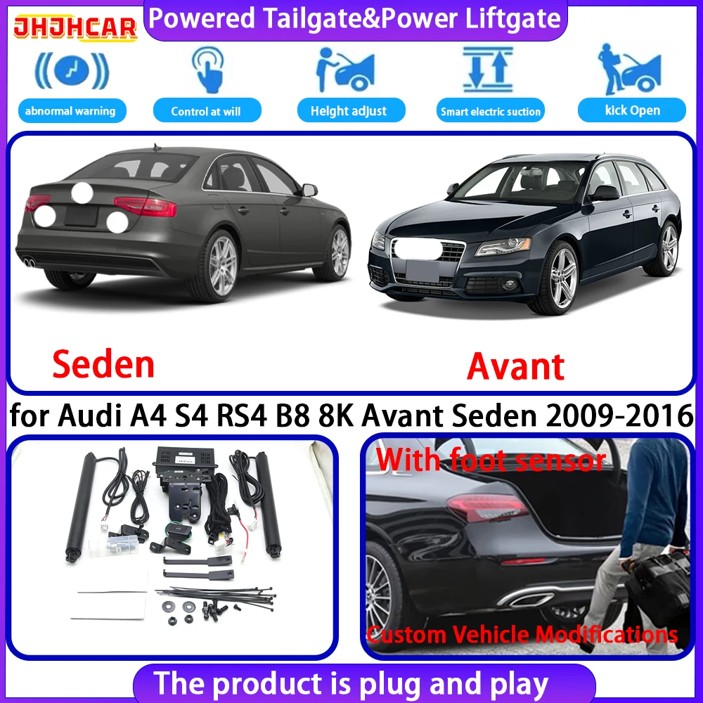 JHJHCAR for Audi A4 S4 RS4 B8 8K Avant Seden 2009-2016 Smart Automatic Electric Powered Tailgate Power Liftgate Tailgate System