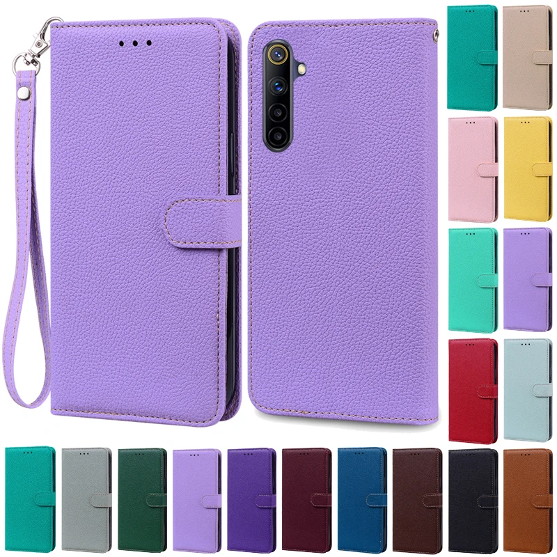 

Hot For Realme 6 6S Case Silicone Cover Leather Flip Wallet Case For Realme 6 Pro Case For Realme6 Realme 6 Pro 6S 6i Phone Cove