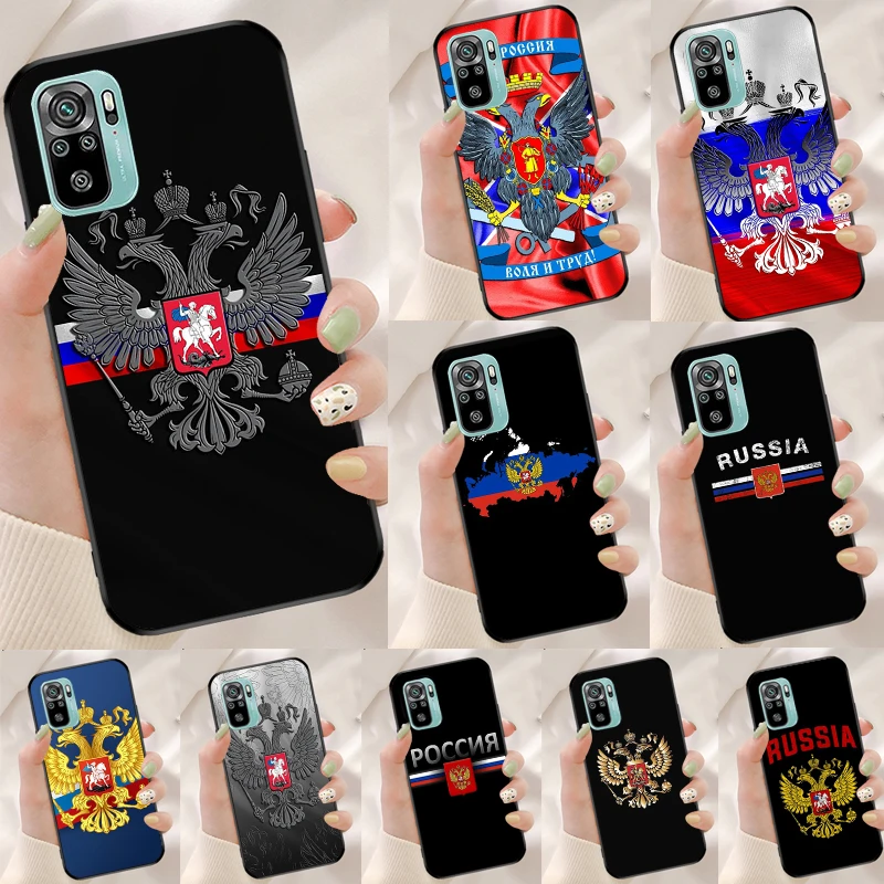 Чехол с гербами России для Xiaomi Redmi Note 11 10 9 8 12 Pro Plus 9S 10S 11S 12S, чехол для Redmi 12C 10 9 C
