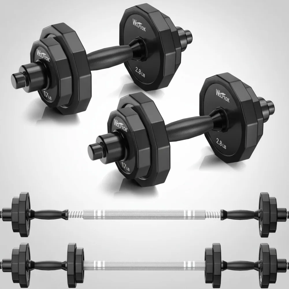

Регулируемый набор гантелей 22-88 фунтов, оборудование для домашнего спортзала из твердой стали для мужчин и женщин, силовые тренировки