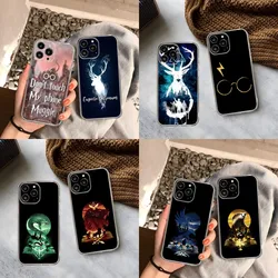 Potters Ring Wand Harries Phone Case for iphone 15 14 13 12 Pro Mini 11 Max Xr X Xs 8 Plus Transparent silicone