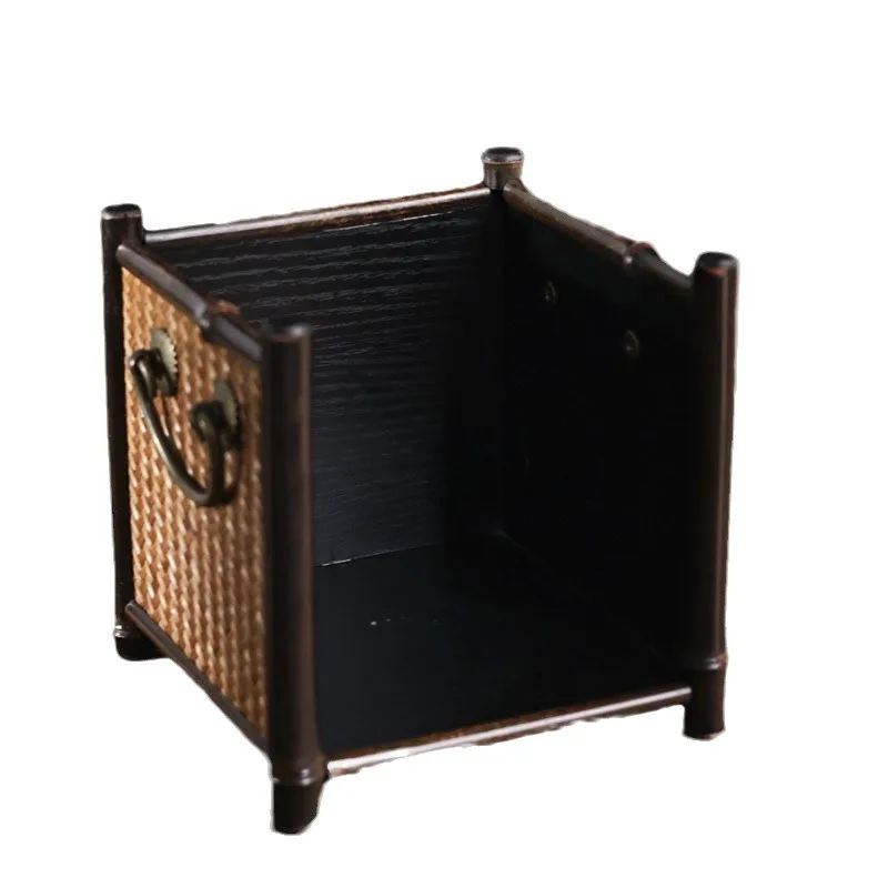 Handmade Purple Bamboo Weaving Stove Tea Making Home Indoor Tea Set Carbon Stovs, Baking Fire Antique Style Protective Frame