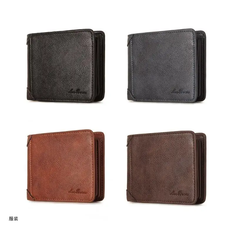 

D0UD Vintage Coin Purse PU Wallet Credit Card Holder for Men Money Bag Short Wallets Coin Pocket