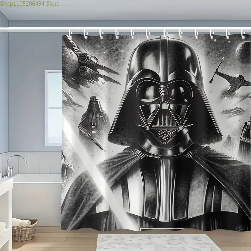 

1pc MARVEL Shower Curtain - High Quality Bathroom Curtain with Hooks, Machine Washable Polyester Bath Decor Featuring Iconic S