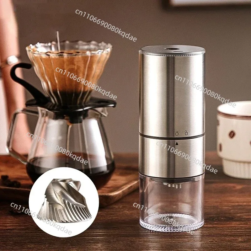 Portable Coffee Bean Processing Unit, New‑Upgrade CNC Stainless Steel Grinding Core, TYPE‑C Powered Beverage Preparation Device