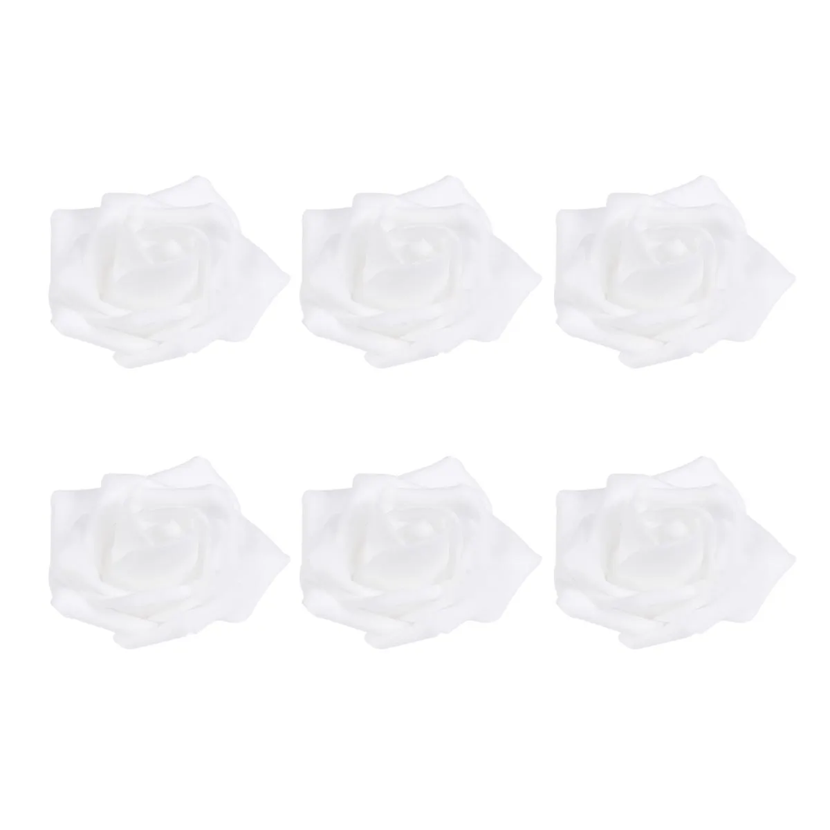 

100 Pcs Birthday Artificial Rose Fake Flowers Head Wedding Mini Large White Decor