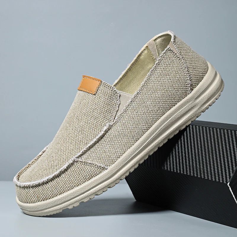 

Men's Canvas Slip-On Loafers, Casual Lightweight Breathable Comfort Shoes for Summer Fashion Dudes