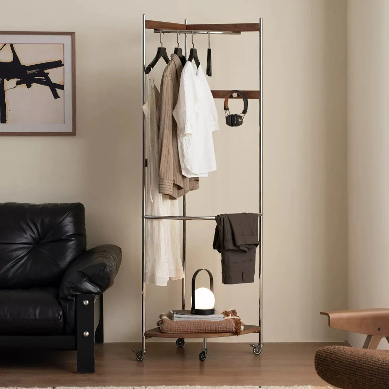 Entryway Metal Clothes Rack Jacket Organizer Shelving Modern Clothes Rack Corner Hangers Perchero De Ropa Furniture Living Room