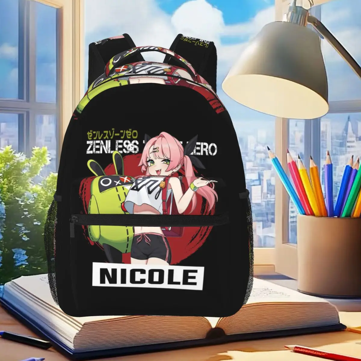 

Lovely Zenless Zone Zero Video Game Backpack Student Boys Girls BookBag Children School Bag Computer Shoulder Bags for Men Women