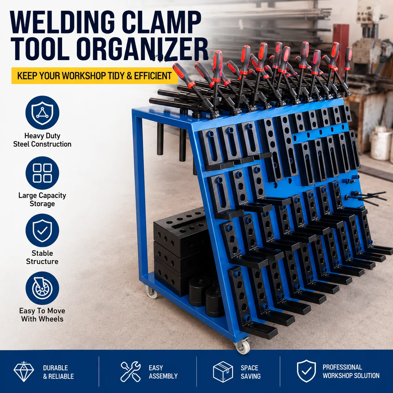 New Welding Fixture Kit Modular Clamping System for 3D Welding Tables Q355 Steel No Electricity Required