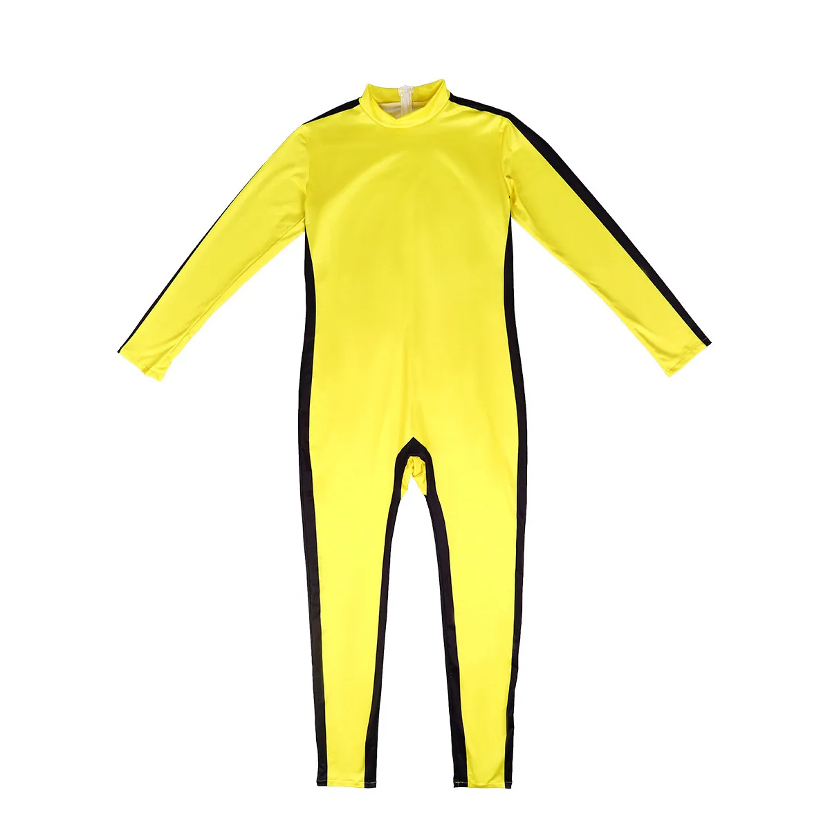 

loween Cosplay Costume Yellow Kung Fu Performance Suit Role-plang Bruce Traditional Chinese Ethnic Women's Faion