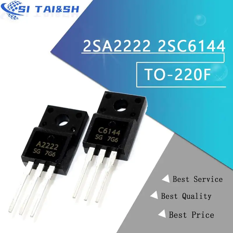 

37+1 10шт 2SA2222 2SC6144 TO-220F 5 пар (5шт A2222 + C6144) (2SA1837 2SC4793) (2SA1930 2SC5171) (2SA2210 2SC6082)