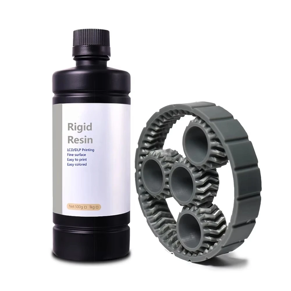 1KG Grey Hard UV Resin, High Precision Photopolymer for LCD/DLP 3D Printer, ABS-like for Model & Toy Shell