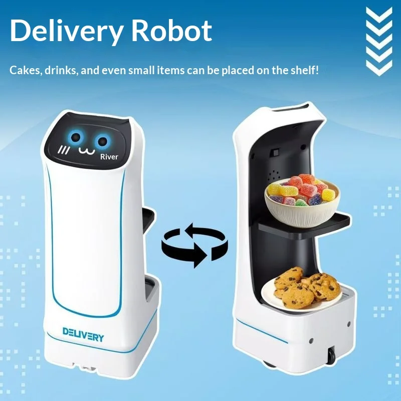 Remote Control Delivery Robot Toy Automatic Induction Transport Snacks Drinks For Boys Girls Kids Indoor Play