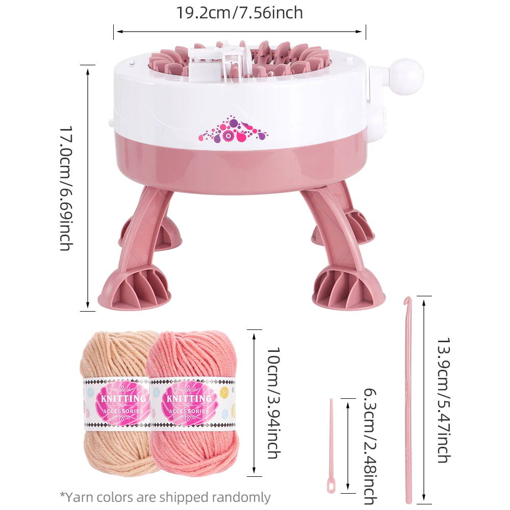 آلة حياكة Sentro 22-إبرة لصنع الأوشحة والقبعات اليدوية بنفسك ، آلة دوارة لألواح الحياكة بنفسك ، لا حاجة للكهرباء #6