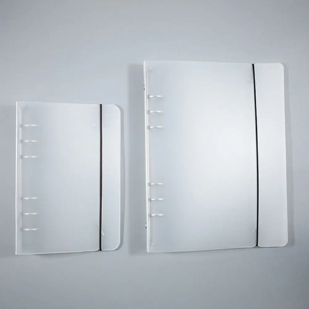 

Creative A5/A6/A4/B5 Folder Soft Shell Detachable Transparent Ring Binder Cover Portable Large Capacity File Organizer