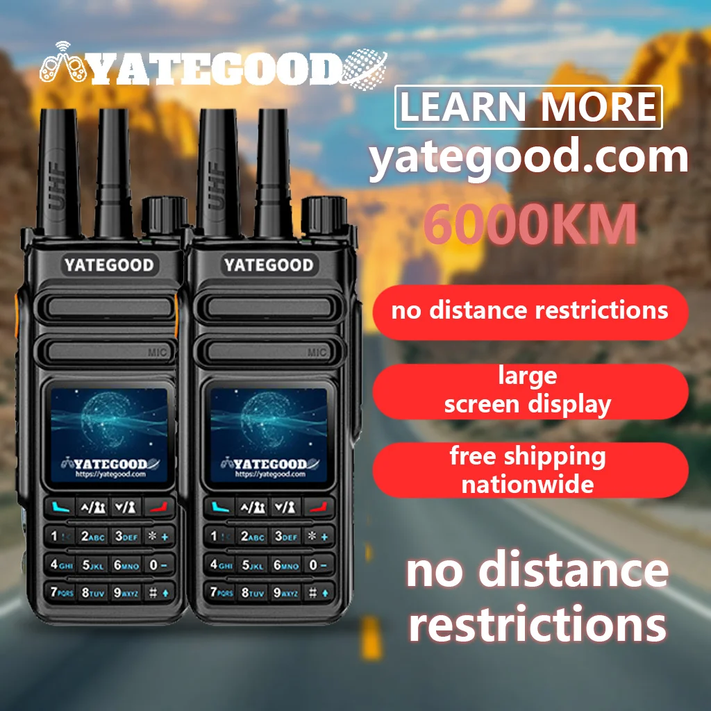 

YATEGOOD GM100 Walkie Talkie No distance limit Intercom Long standby Portable More than 6000KM 4G 5G