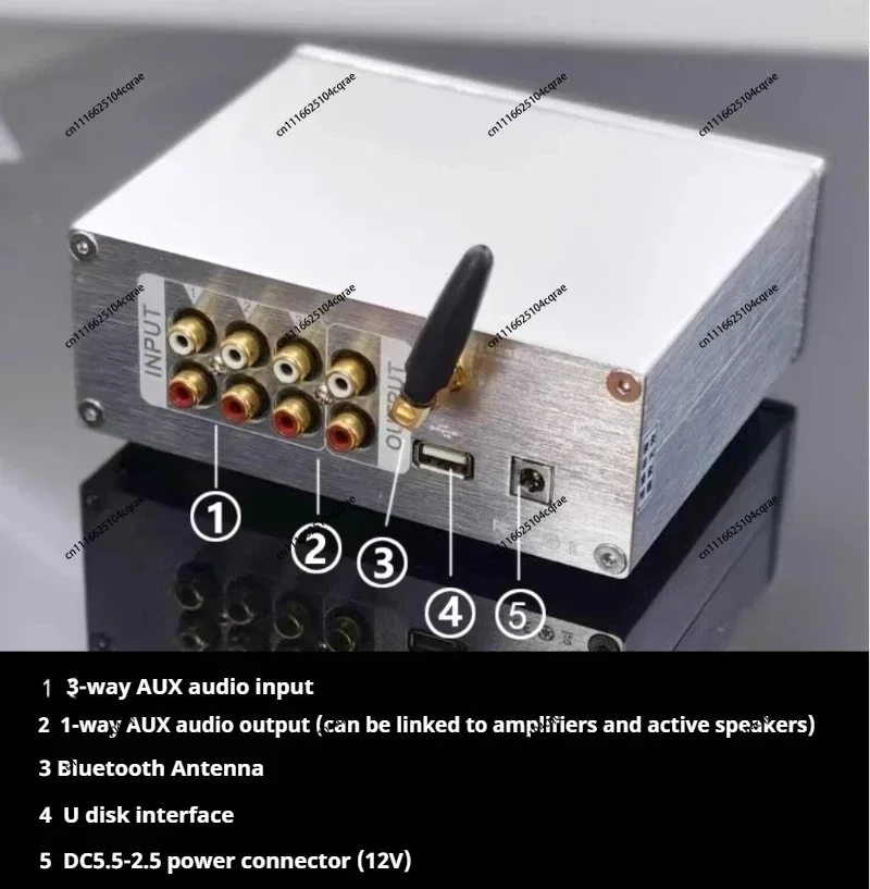 AIYIMA SMSL F9 HIFI Preamplifier Bluetooth 5.3 USB player Independent Decoding Remote control Preamp Amplifier Audio