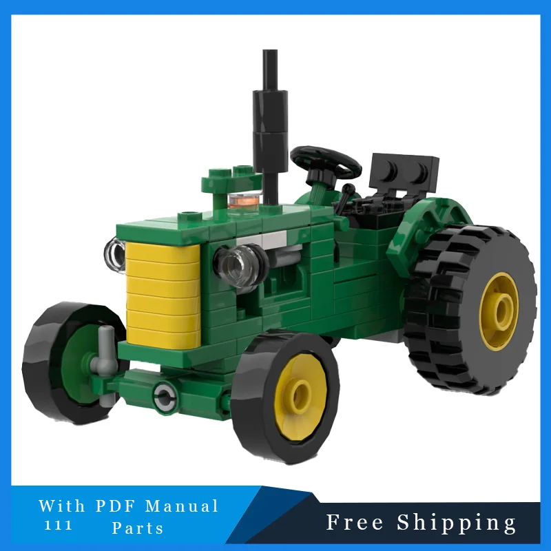 111 PCS Iconico Verde Trattore Agricolo Tecnologia Mattoni Building Block Modello Assemblaggio FAI DA TE Giocattolo Ragazzi Compleanno Regali Di Natale