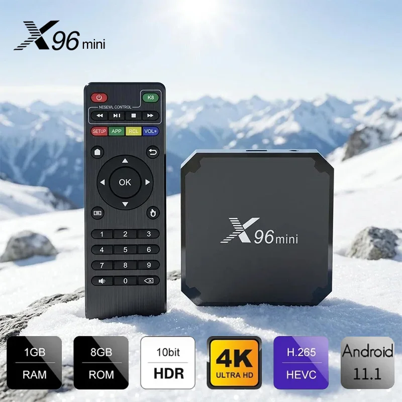 X96 mini tv box Android 11.0 Amlogic S905W2 Quad Core 2GB 16GB 4G WiFi Compatible con Reproductor Multimedia 4K HD X96mini Set-Top Box 1G 8G