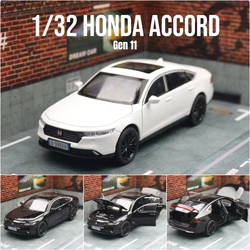 1/32 Honda Accord Gen11 Sedan Hybrid Toy Car Model Diecast Metal Vehicle Miniature For Children Pull Back Collection Kid Boys