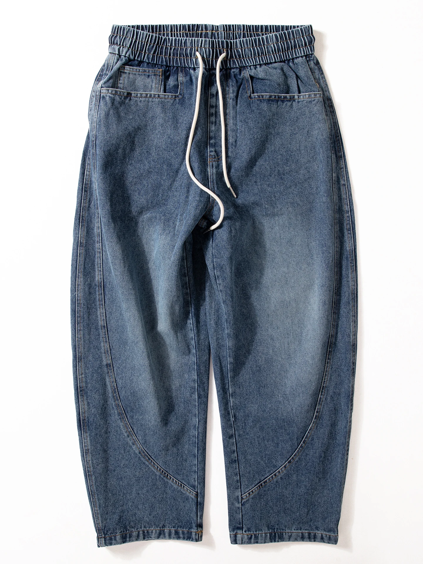 

Retro American Sle Men's Casual Jeans Knife Autumn Winter New Heavyweight Loose Straight Leg Wide Leg Long Pants