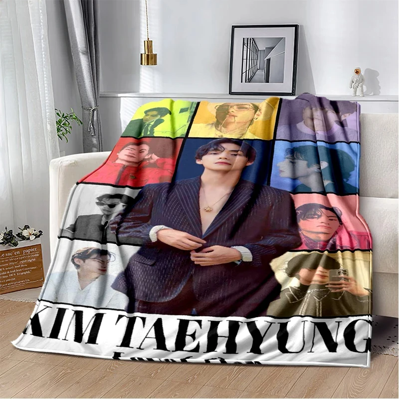 KPOP Kim Seok Jin Kim Tae Hyung V SUGA Agust D Blanket,Soft Throw Blanket for Home Bedroom Bed Sofa Picnic Travel Office Cover