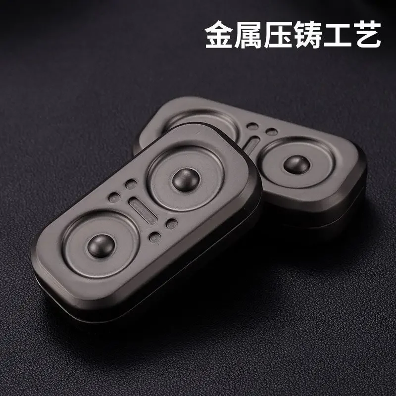 Sowa Push Slider Fidget Slider Toy Adult Metal Fidget Toy Finger Push Spin Coins Decompression Toys EDC Gear Haptic Slider Gift