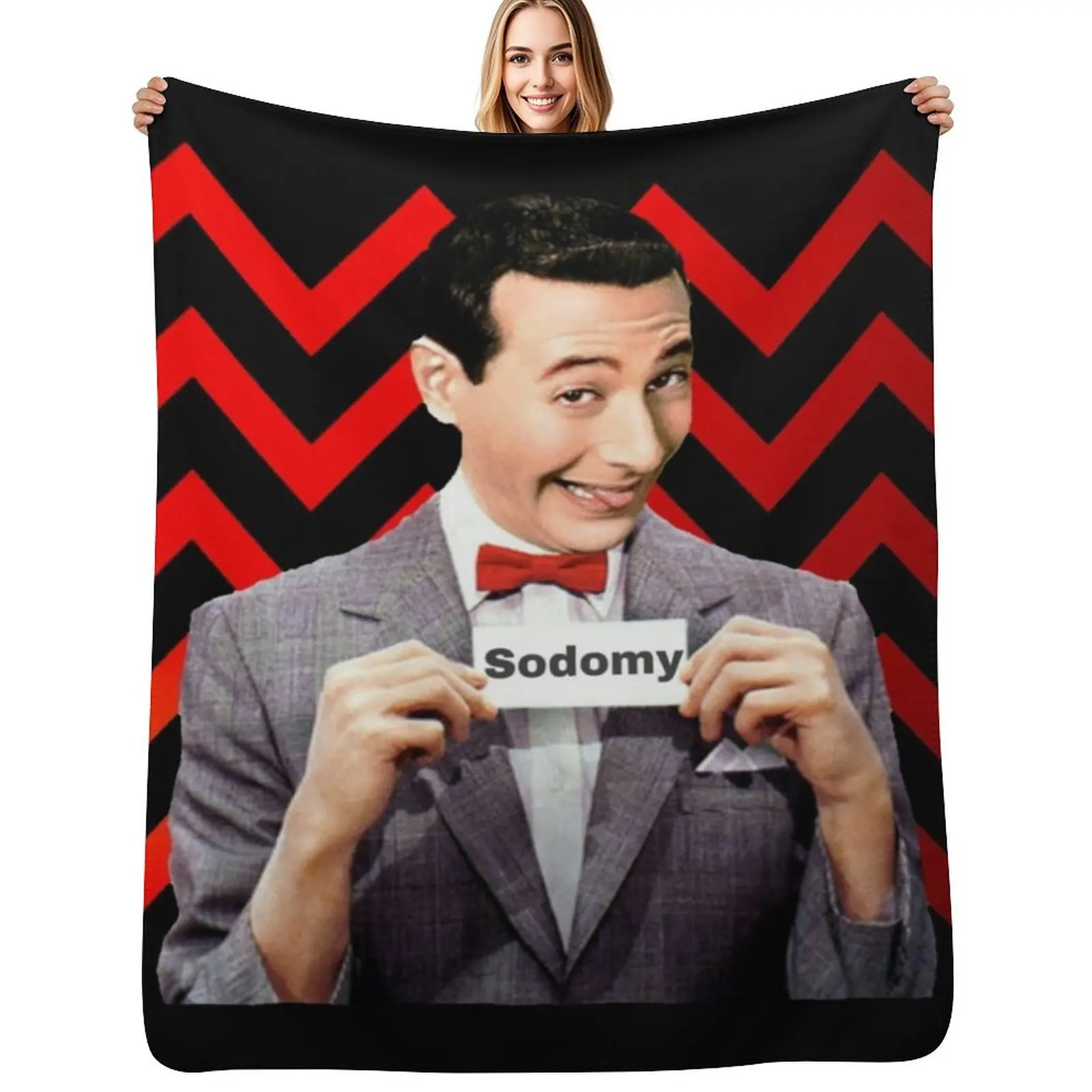 

Pee Wee Herman- Sodomy Throw Blanket Comforter Polar Blankets
