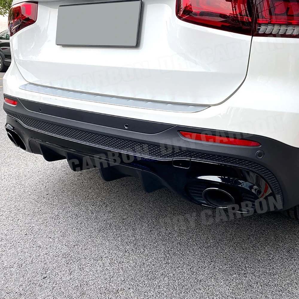 Per Mercedes Benz GLB X247 GLB180 200 GLB35 AMG 2019+ Paraurti posteriore Lip Diffusore Spoiler con scarico Labbro posteriore Piastra paramotore