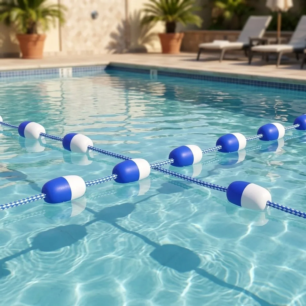 10m Pool Safety Rope Compatible with Standard Pool Anchoring Systems for Secure Setup in For Indoor and Outdoor Environments