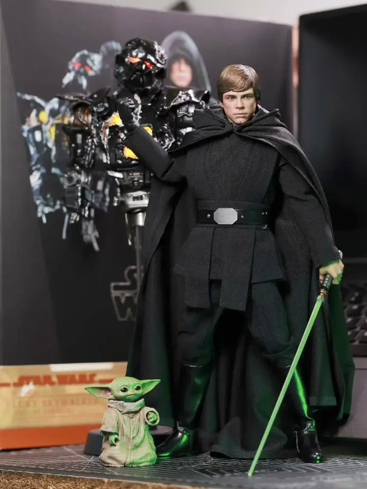 Original Hottoys Star Wars The Mandalorian Luke Skywalker Dx22 Dx23 1:6 Anime Action Figure Doll Toy Gift Model Collection Gift