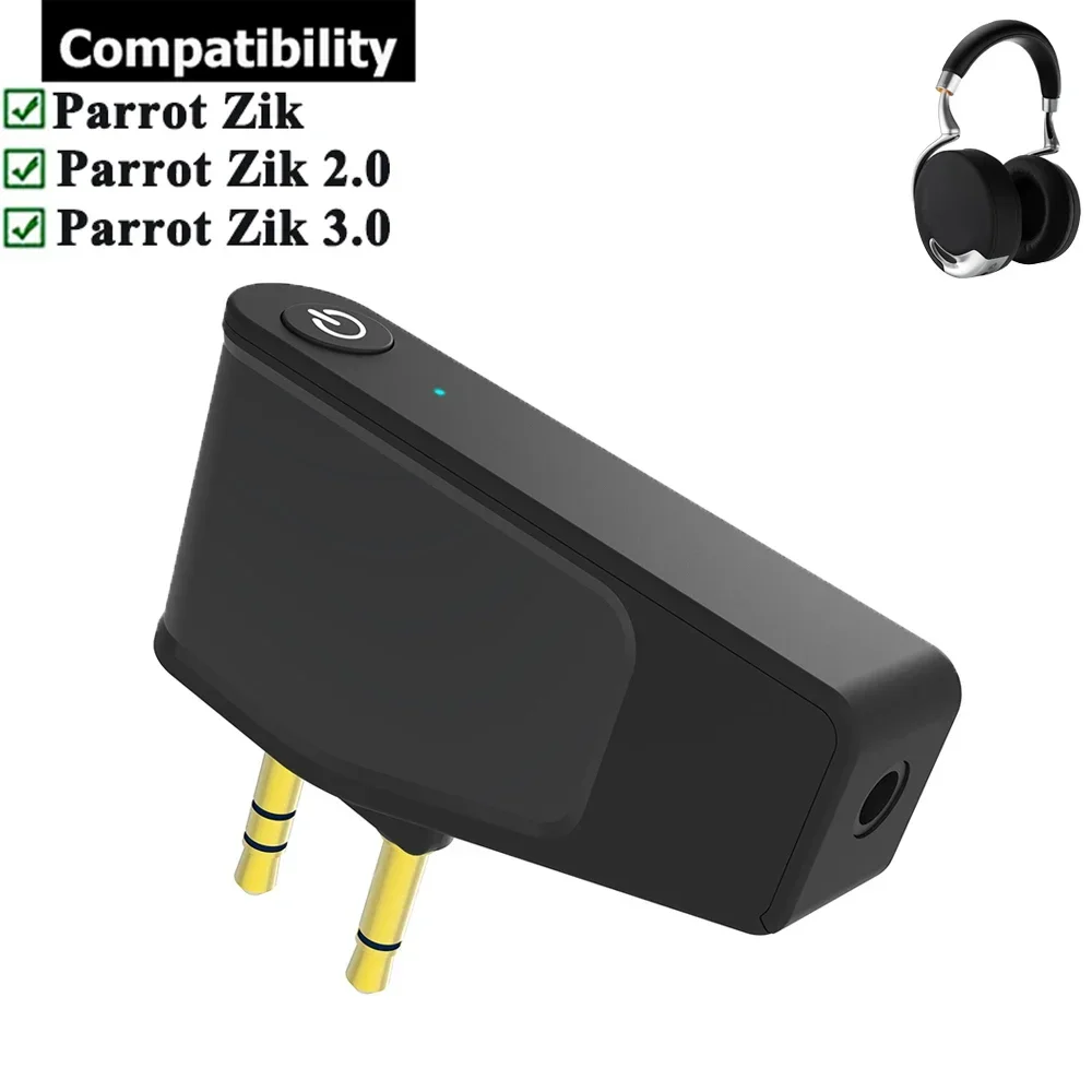 Bluetooth 5.3 Airplane Airline Flight Adapter A2DP Wireless Transmitter For Parrot Zik 1.0 2.0 3.0 Bluetooth Headphones