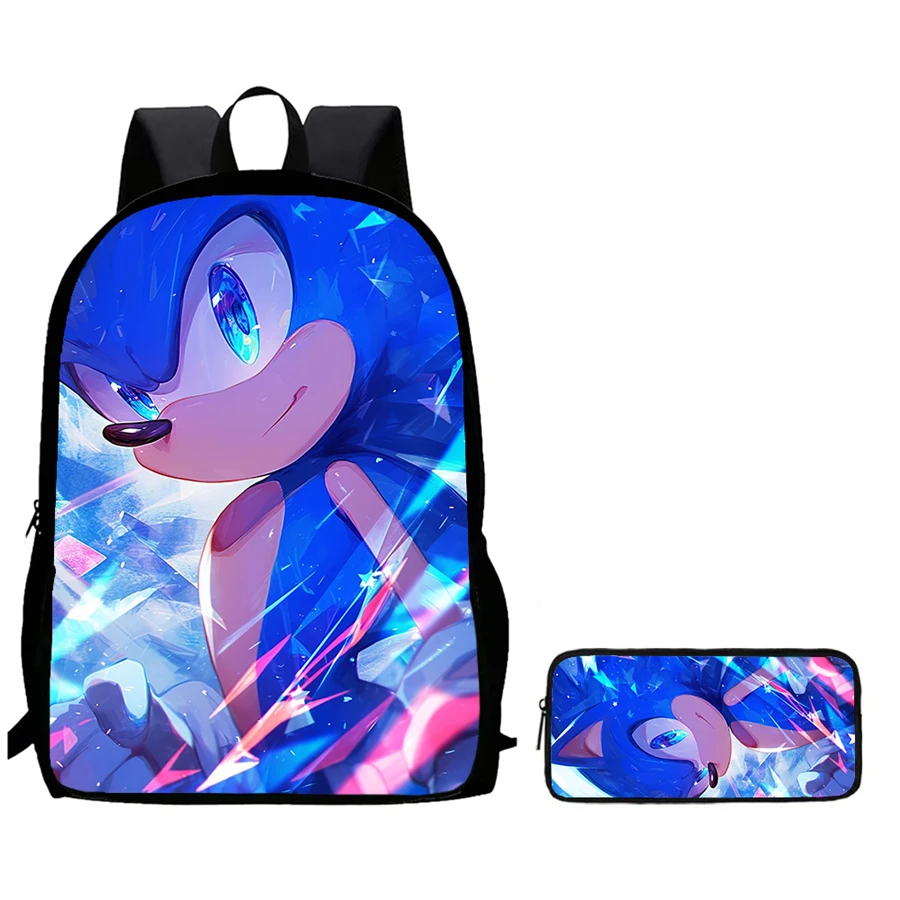 Ensemble de 2 sacs à dos de dessin animé Soo-nn-ic, unisexe, cartable léger et durable pour enfants, adapté aux garçons et aux filles âgés de 5 à 10 ans.