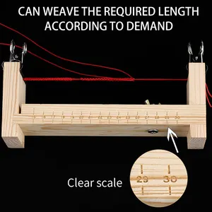 DIY 브레이슬릿 빨간 로프 단단한 나무 브레이딩 프레임 수제 고정 도구 꼰 로프 아티팩트 고정 플레이트 8 최고의 판매 헤어 브레이딩 랙 - №5