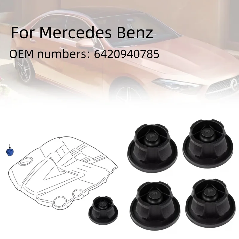 

5pcs Engine Cover Gommets Rubber For Mercedes Benz S204 W212 X164 X204 W251 V251 W221 Viano Vito W639 Sprinter 906 2006 - 2020