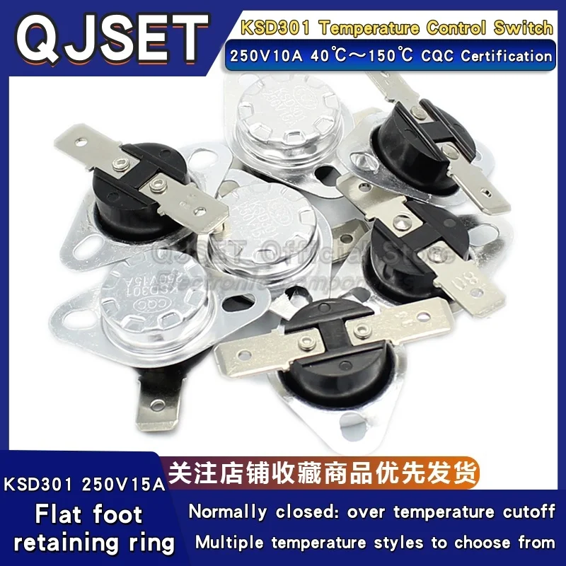 

Temperature control switch KSD301 15A /250V electric water heater temperature controller 45℃ 50℃ 55℃ 60℃ 65℃ 70℃ 80℃-150 degrees