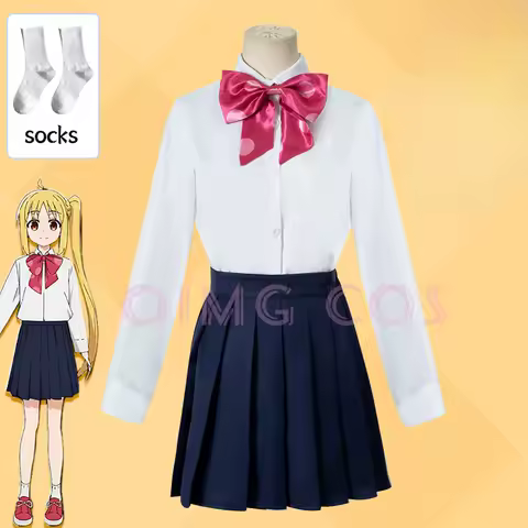 Ijichi Nijika Cosplay Costume BOCCHI THE ROCK! Adult Carnival Uniform Wig Anime Halloween Costumes Women Game