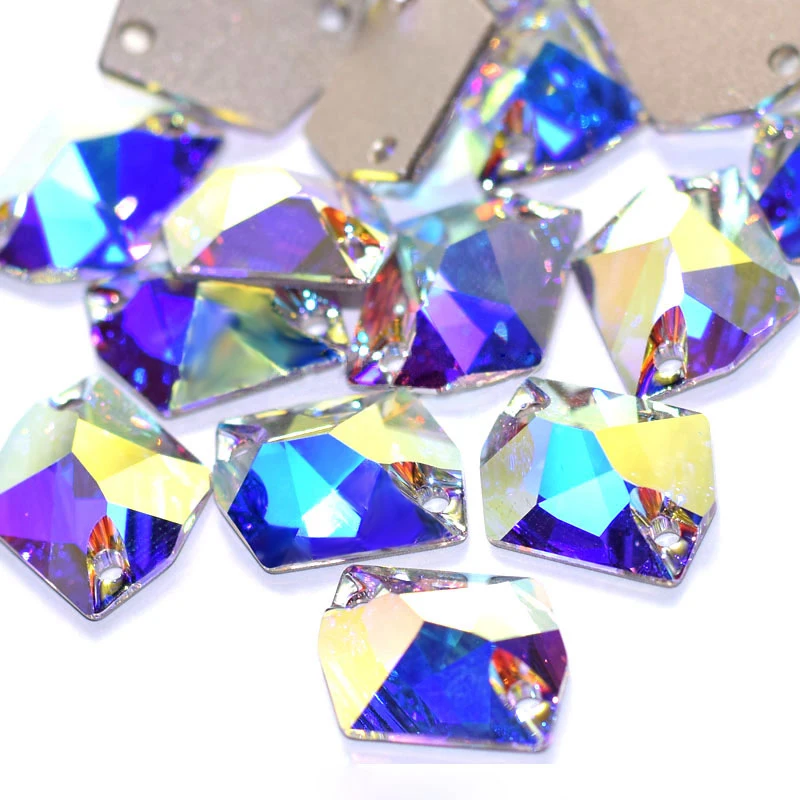 6A Sew On Crystal AB Rhinestones Cosmic Crystal AB Sewing Beads For Needwork Dress Making Jewelry Decoration