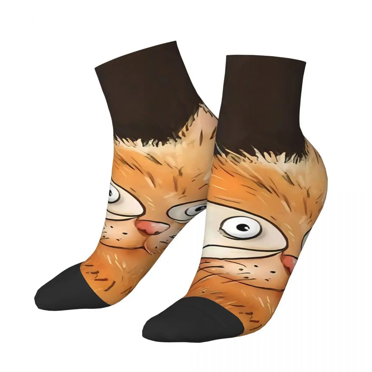 The Odd Cat Men's Ankle Socks Unisex Street Style Pattern Printed Funny Low Sock Gift