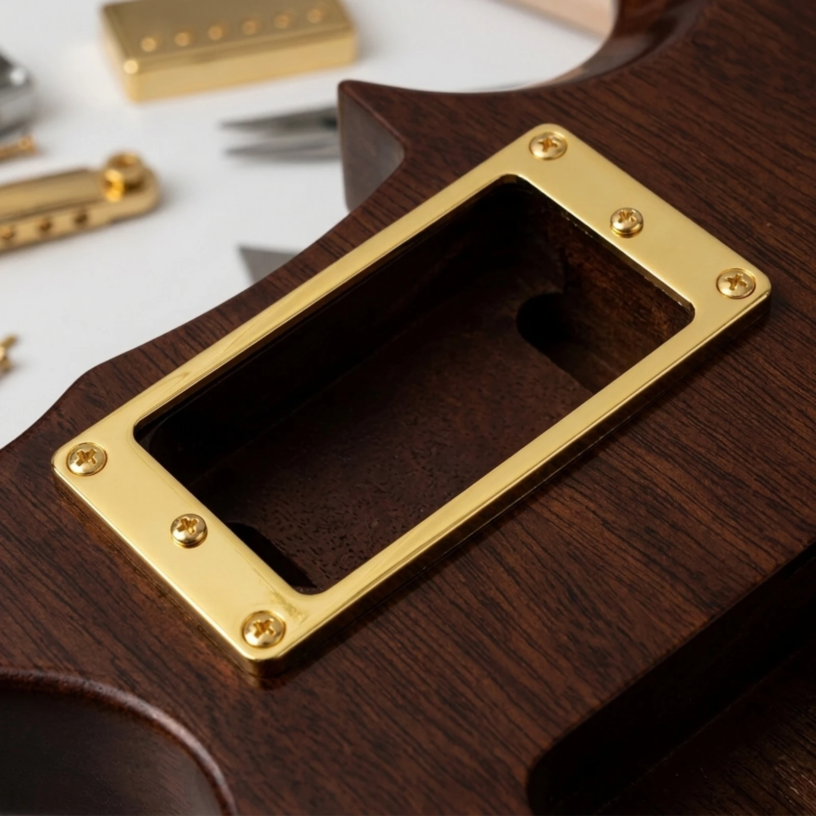 Pickup Frame Replacement Pickup Frame with Screws Guitar Accessory Nickel Hardware Black for Guitarists, Diy Upgrade