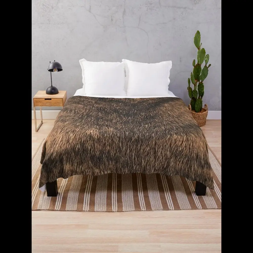 

Brindle Animal Print Brown Dog Throw Blanket for Pets and Home Decor