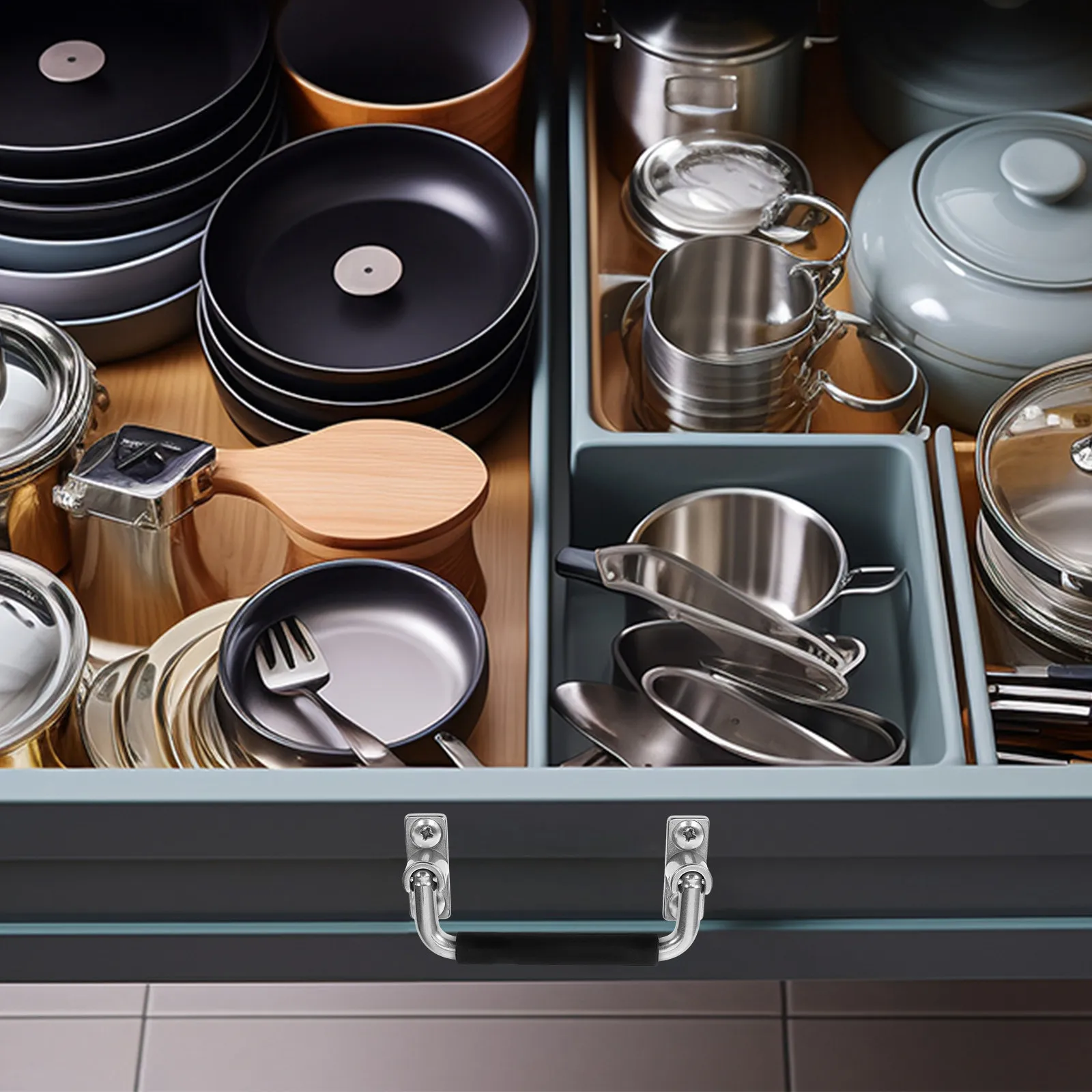 

Усиленная складная ручка из нержавеющей стали с резиновым покрытием для шкафов, оборудования, ящиков, лодок