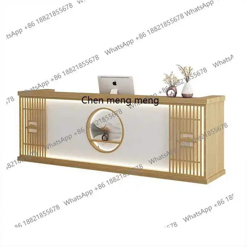 Chiński bar hotelowy Recepcja hotelowa B&B Caier Sklep z masażami stóp Strona kasy centrum zdrowotnego Recepcja z litego drewna