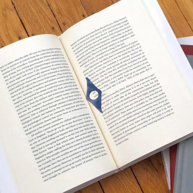 Book Page Mark Holder Resin Reading Bookmarks Pages Openers Portable Book Opener Tool with Thumb Rings Bookmark Gift