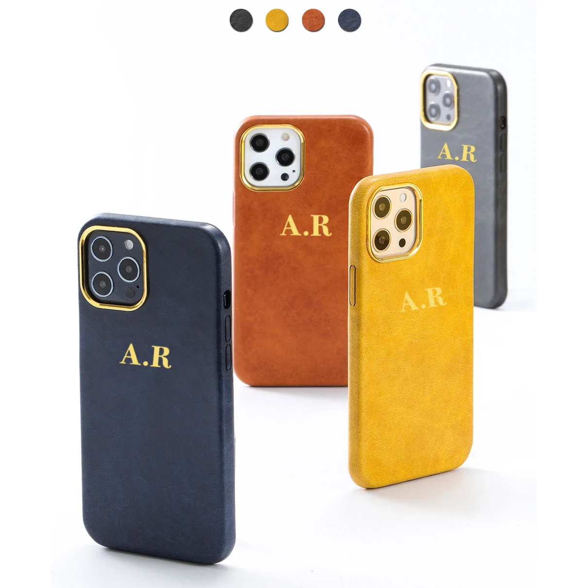 

Personalize Customize DIY Initial Name Leather Soft Case For iPhone 14 Pro Max 14 11 12 13 X S XR 7 8 Plus SE3 Protective Cover