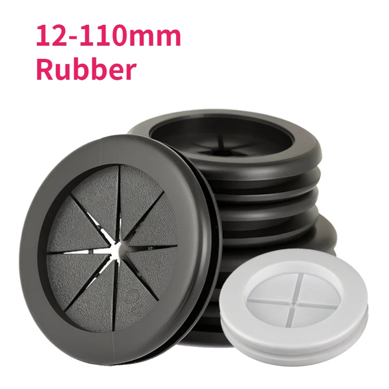 Groove Rubber Grommet 12-110mm Blanking Hole Wiring Cable Gasket Rubber Seal Assortment Set For Protects Wire Cable