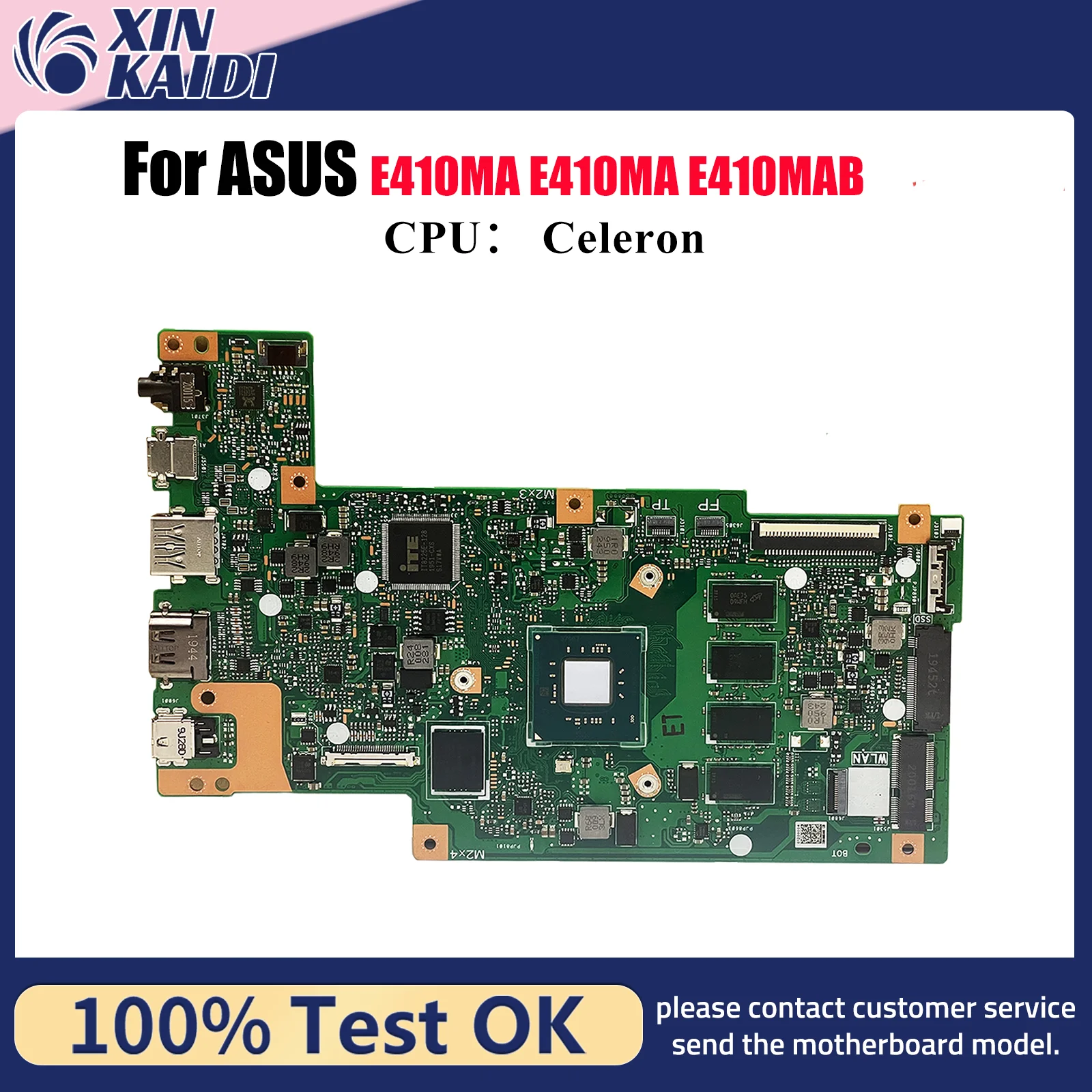 

E410MA Материнская плата для ноутбука ASUS EeeBook E410MA E410MAB E410M Материнская плата для ноутбука с процессором Celeron 100% тестирование ОК быстрая доставка